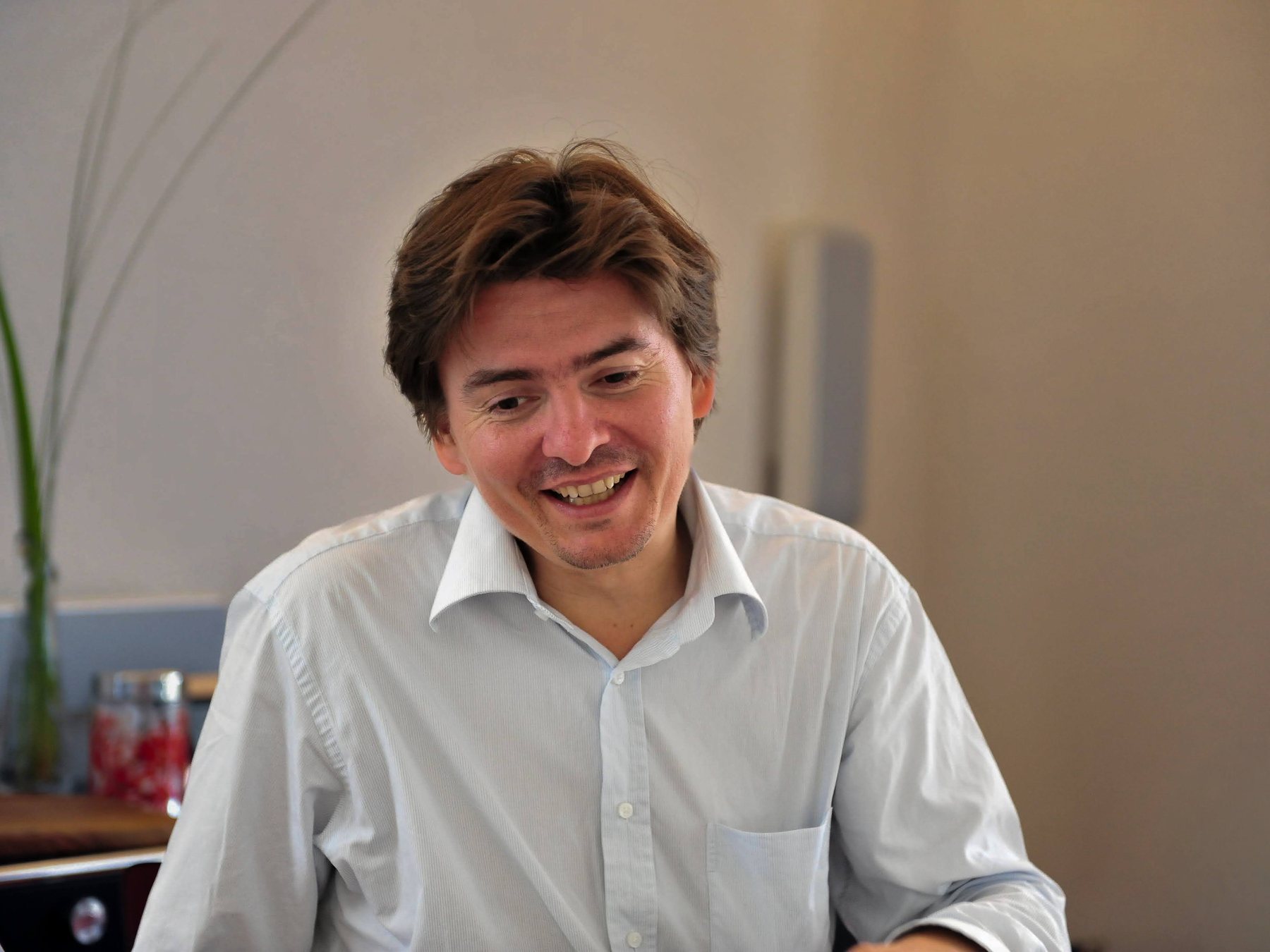 Tomas Dratva, smiling